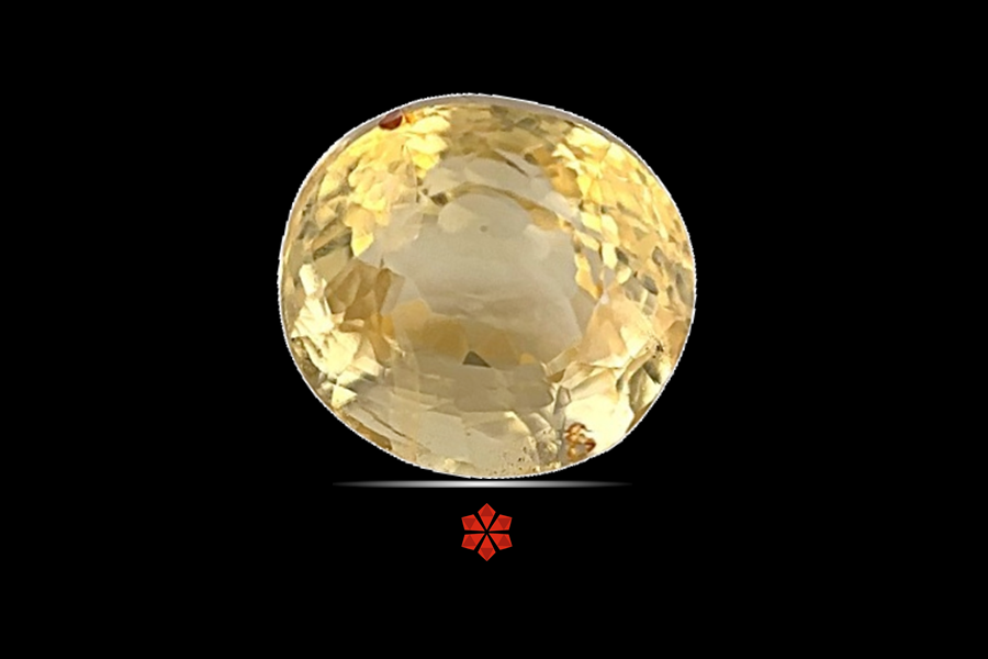 Yellow Sapphire (Pushparag) 8x8 MM 3.54 carats