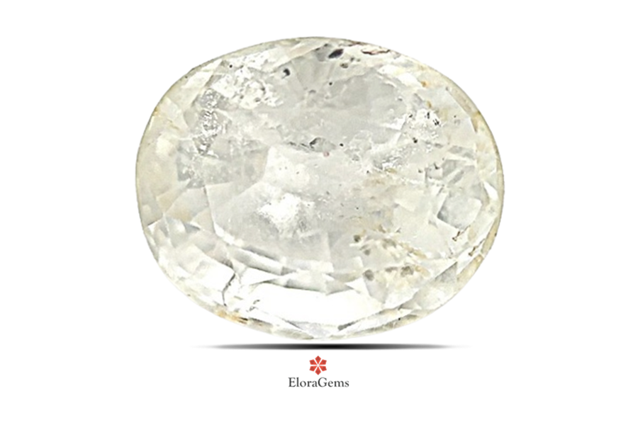 White Sapphire 9x8 MM 3.48 carats