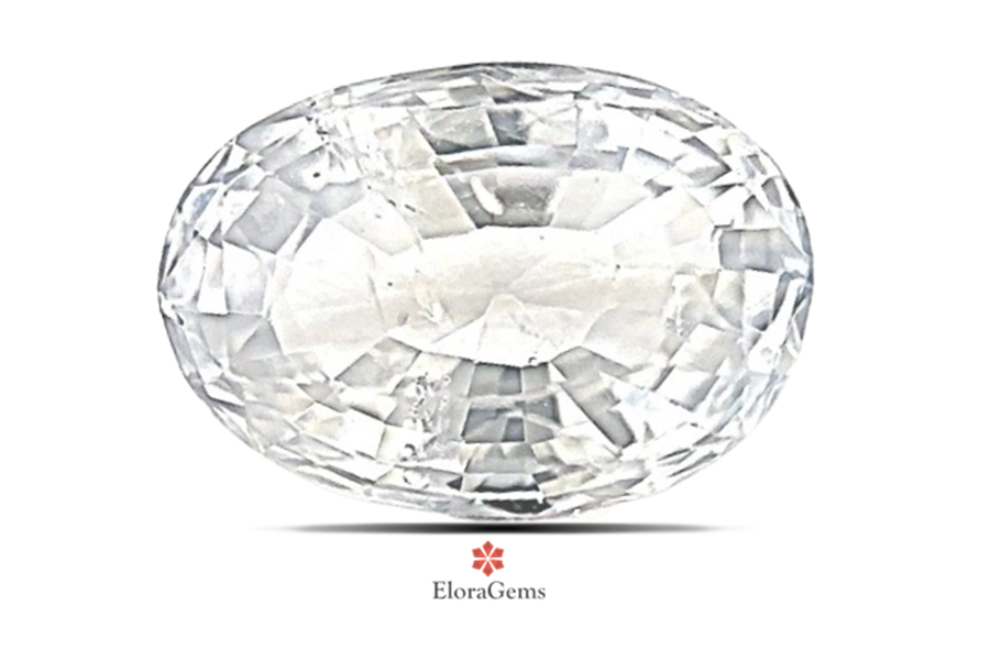 White Sapphire 10x7 MM 2.82 carats