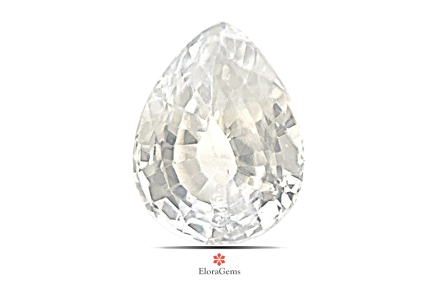 White Sapphire 8x7 MM 1.95 carats