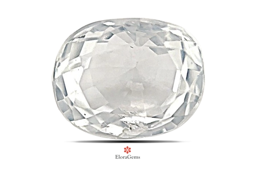 White Sapphire 6x5 MM 1.1 carats