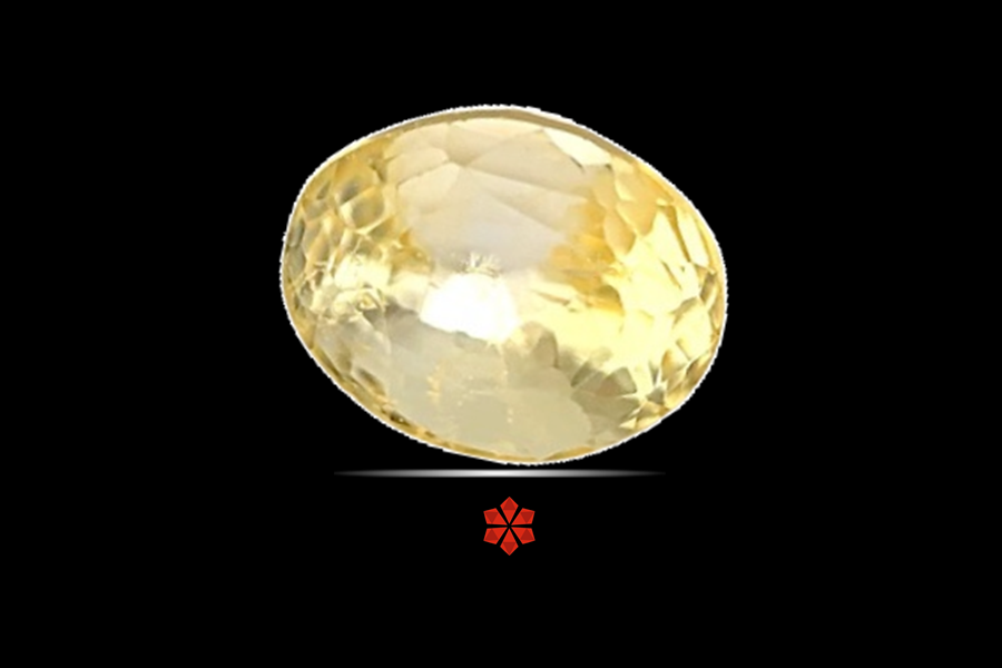 Yellow Sapphire (Pushparag) 9x7 MM 3.45 carats