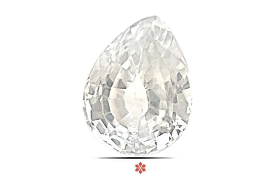 White Sapphire 8x7 MM 1.95 carats