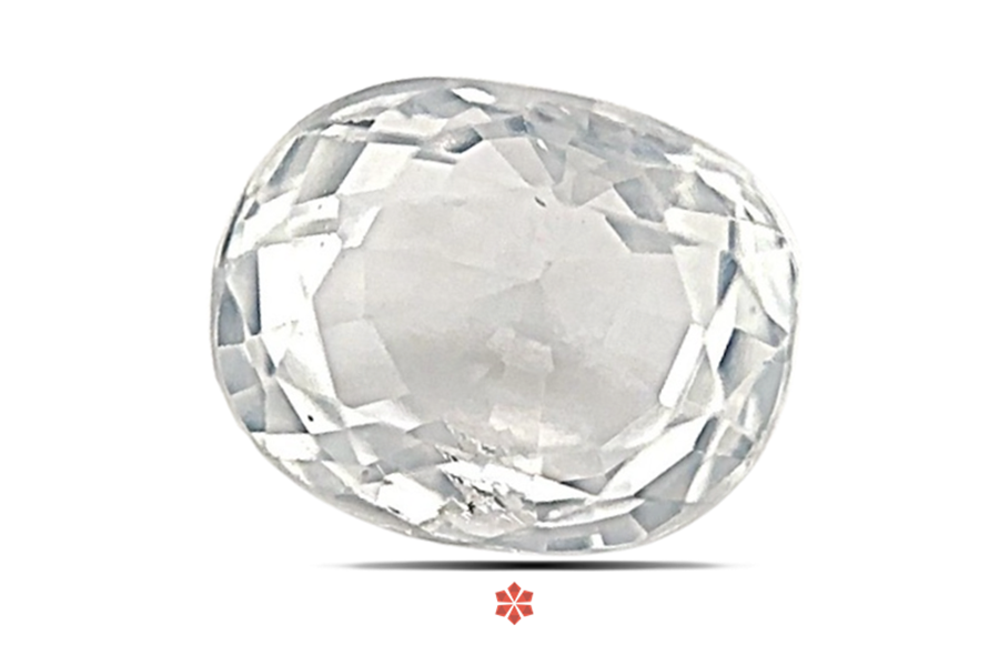 White Sapphire 6x5 MM 1.1 carats