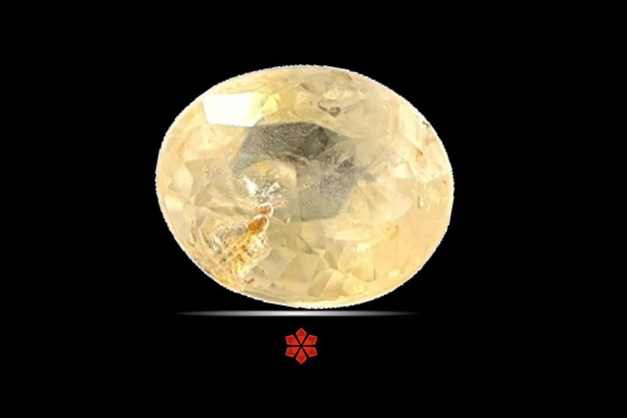 Yellow Sapphire (Pushparag) 9x8 MM 3.26 carats