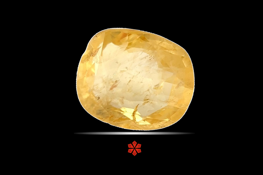 Yellow Sapphire (Pushparag) 9x8 MM 3.5 carats