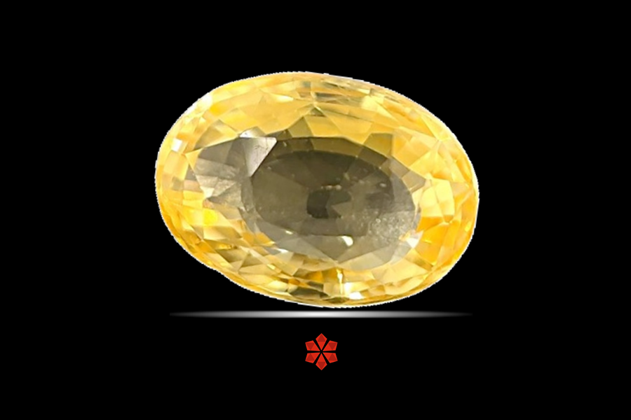 Yellow Sapphire (Pushparag) 12x9 MM 6.45 carats