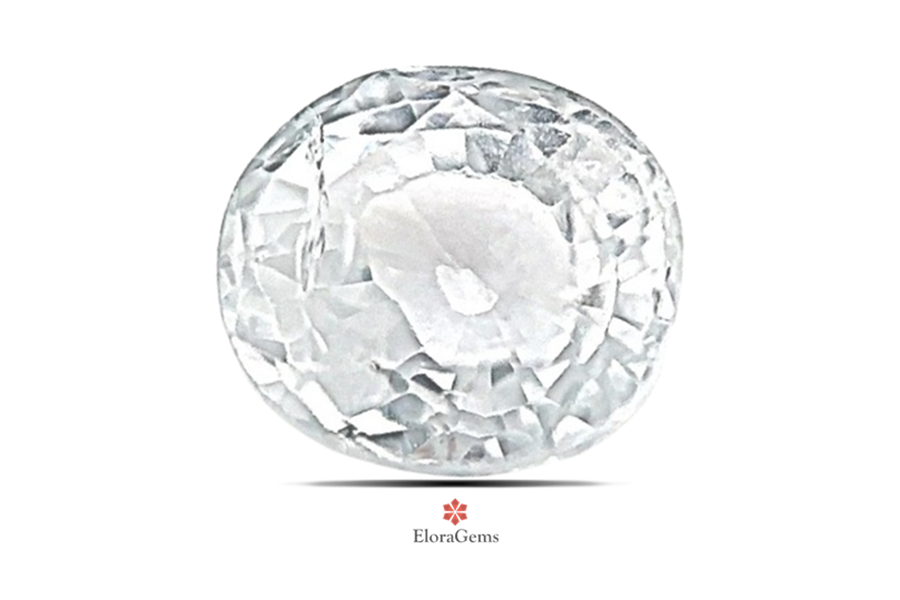 White Sapphire 8x7 MM 2.3 carats