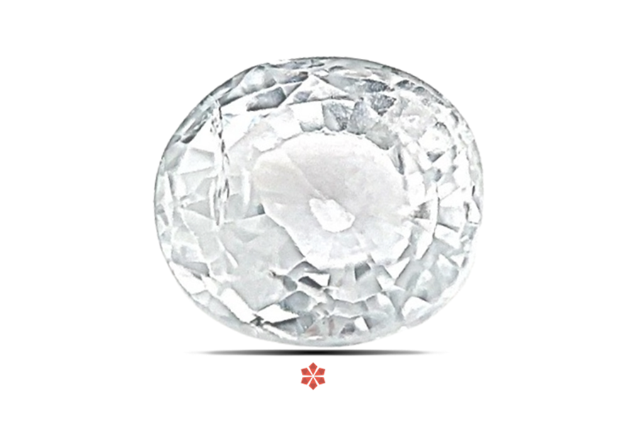 White Sapphire 8x7 MM 2.3 carats