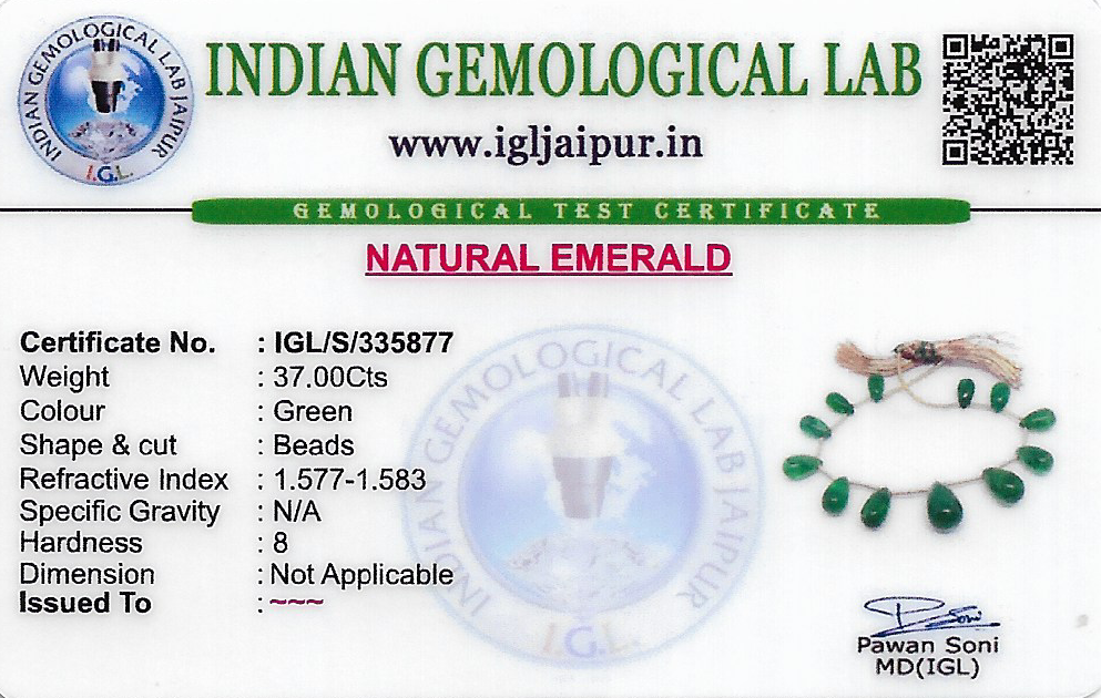 Emerald (Maragadham) 0x0 MM 30.36 carats